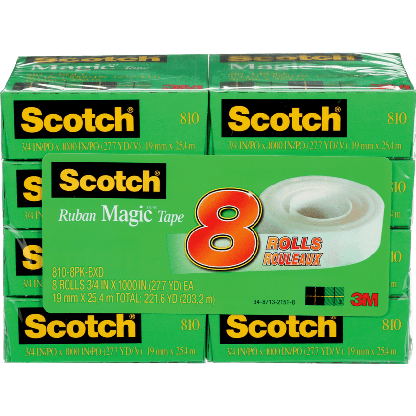  Scotch Magic Tape, Refill Pack, 3 Rolls, 19 mm x 25 m -  General Purpose Sticky Tape for Document Repair, Labelling & Sealing :  Office Products